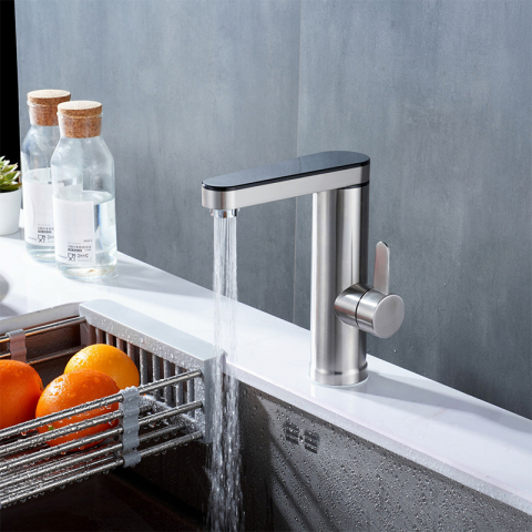 Robinet electric instant Teesa, de apa calda, 3500W, inox cu display digital [5]