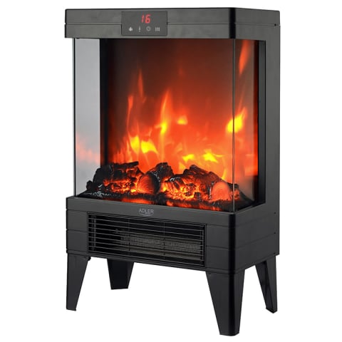 Climatizare - Semineu electric 2000W, sticla securizata, efect flacara 3D, 2 trepte