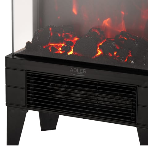 Semineu electric 2000W, sticla securizata, efect flacara 3D, 2 trepte [4]