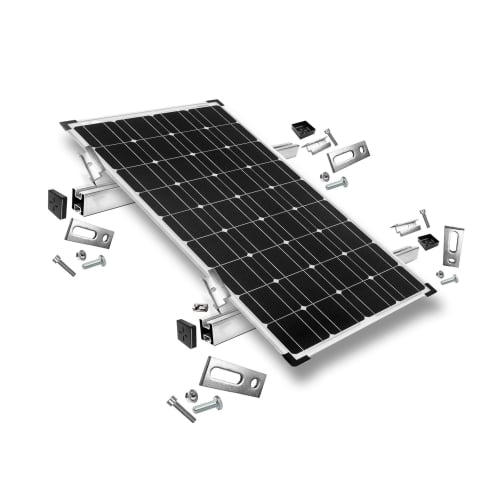 Accesorii sisteme fotovoltaice - Sistem de prindere 1 panou fotovoltaic, pentru acoperisuri inclinate de tabla