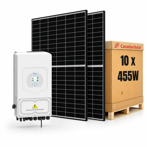 Sistem Fotovoltaic 6kW cu Invertor Hibrid Deye si 4.55kWp Panouri Canadian Solar [0]