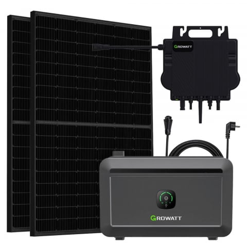 Sisteme fotovoltaice pentru balcon - Kit solar complet 900W pentru balcon cu microinvertor 800W si stocare 2Wh