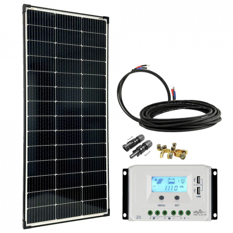 Sisteme fotovoltaice off-grid - Kit fotovoltaic off-grid 150W 12V pentru cabane mici
