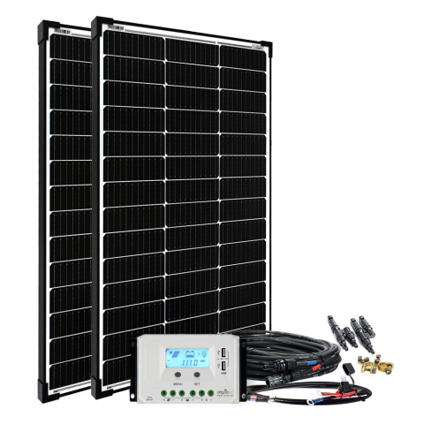 Kit fotovoltaic off-grid 200W 12/24V pentru garaje sau locuinte izolate [1]