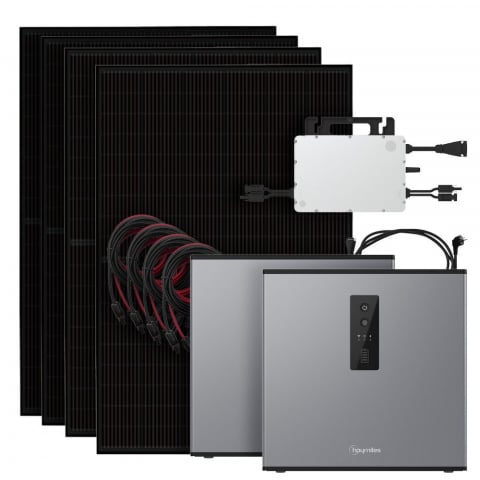 Sisteme fotovoltaice pentru balcon - Kit solar complet 1800W pentru balcon cu microinvertor 800W si stocare 4,48kWh