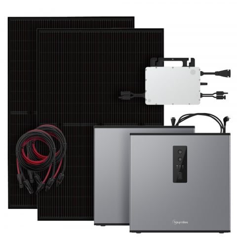 Sisteme fotovoltaice pentru balcon - Kit solar complet 900W pentru balcon cu microinvertor 800W si stocare 4,48kWh