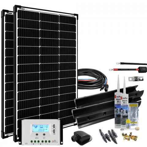 Sisteme fotovoltaice rulota - Sistem fotovoltaic rulota off-grid 200W 12V mPremium-L