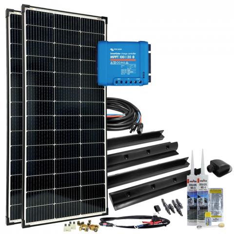 Sisteme fotovoltaice rulota - Sistem fotovoltaic rulota off-grid 300W 12V mPremium+ XL
