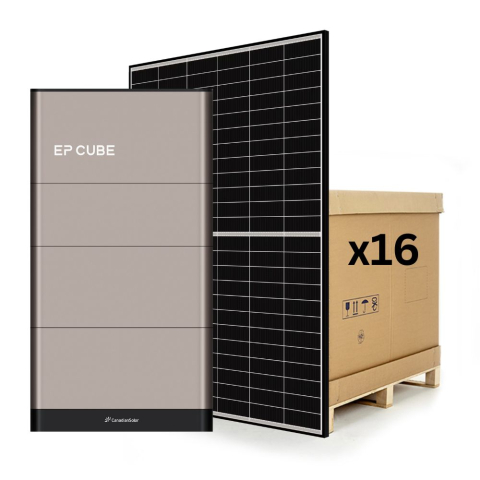 Kituri solare hibrid - Kit fotovoltaic hibrid Canadian Solar EP Cube 7.6kW + baterie 10kWh + 16 panouri Canadian Solar 460W 7.36kWp