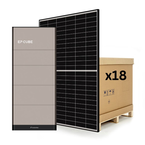 Kituri solare hibrid - Kit fotovoltaic hibrid Canadian Solar EP Cube 7.6kW + baterie 15kWh + 18 panouri Canadian Solar 460W 8.28kWp