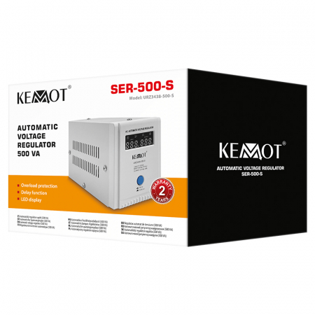 Stabilizator de tensiune automat 500 VA / 350 W, 2 x Shucko, 150 - 270 V AC, Monofazat, 90 x 179 x 112 mm [4]