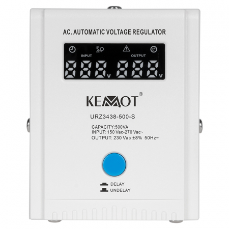 Stabilizator de tensiune automat 1000VA / 700W, 150–270V AC, Monofazat, 2 kg, 90 × 179 × 112 mm – Kemot [2]