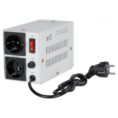 Stabilizator de tensiune automat 1000VA / 700W, 150–270V AC, Monofazat, 2 kg, 90 × 179 × 112 mm – Kemot [1]