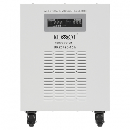 Stabilizator de Tensiune cu Servomotor 15.000VA / 10.500W, Monofazat, 2 Prize Schuko, 140–300V AC, Transformator Toroidal, 370 × 360 × 430 mm [3]