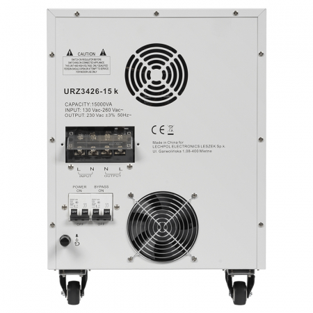 Stabilizator de Tensiune cu Servomotor 15.000VA / 10.500W, Monofazat, 2 Prize Schuko, 140–300V AC, Transformator Toroidal, 370 × 360 × 430 mm [2]