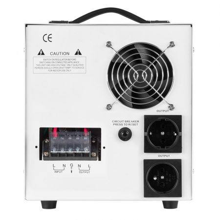 Stabilizator de Tensiune Automat 3000VA, 145–260V AC, 2 x Schuko, Monofazat, Kemot [3]