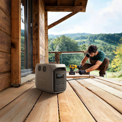 Kit Generator Solar Portabil 1536Wh 1800W EcoFlow Delta 3 1500 cu panou 400W [8]