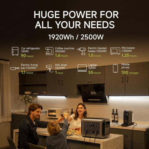 Statie de alimentare portabila Allpowers R2500 V2, 2500W 2016Wh [4]