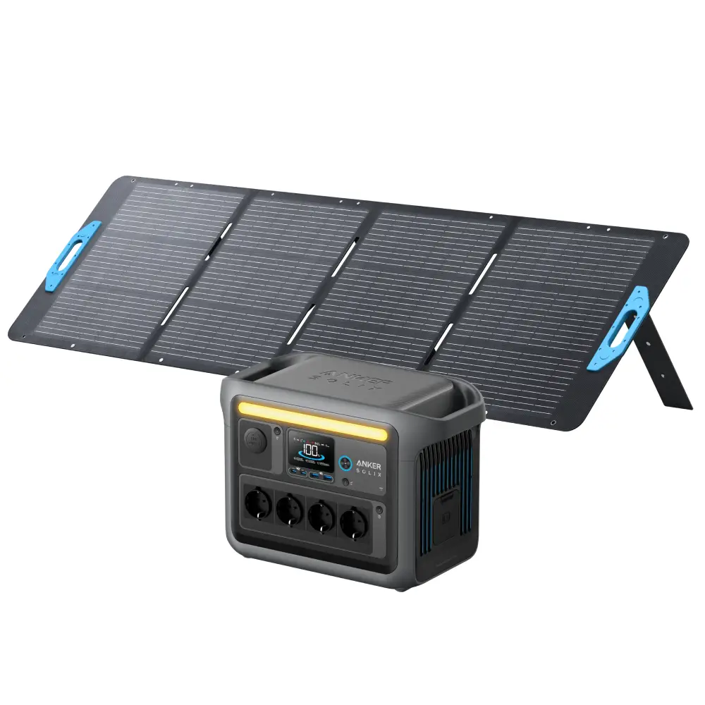 Generatoare Solare Anker - Kit Generator Solar Portabil 1056Wh 1800W Anker Solix C1000X + panou solar 200W