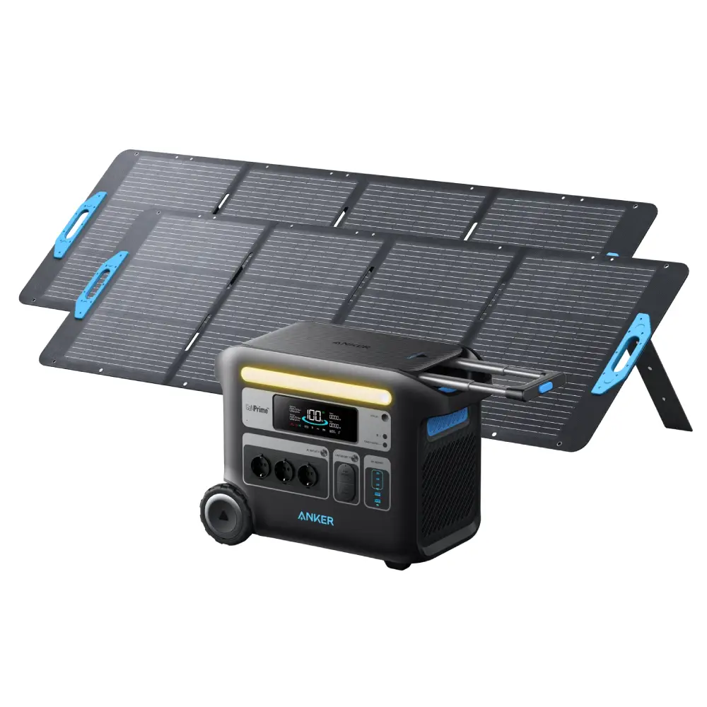 Generatoare Solare Anker - Kit Generator Solar 2048Wh 2400W Anker Solix F2000 (PowerHouse 767) + panou solar 200W (2x)