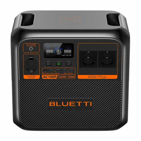 Kit Generator Solar Portabil Bluetti AC180P 1800W 1440Wh LifePO4 cu panou rigid 2 x 150W [6]