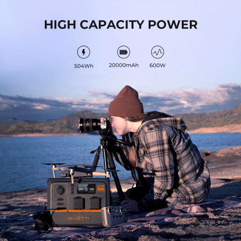 Kit Generator Solar Portabil 600W 504Wh, Bluetti AC60P + panou 200W Bluetti [17]