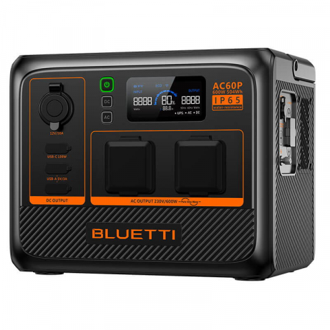 Kit Generator Solar Portabil 600W 504Wh, Bluetti AC60P + panou 200W Bluetti [3]