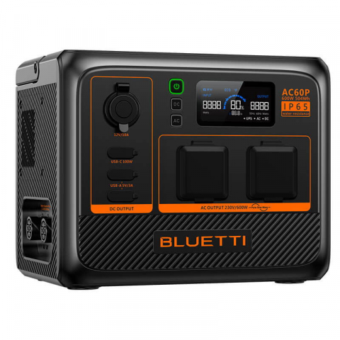 Kit Generator Solar Portabil 600W 504Wh, Bluetti AC60P + panou rigid 150W [4]