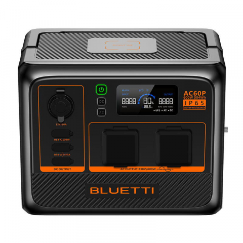 Kit Generator Solar Portabil 600W 504Wh, Bluetti AC60P + panou rigid 150W [7]