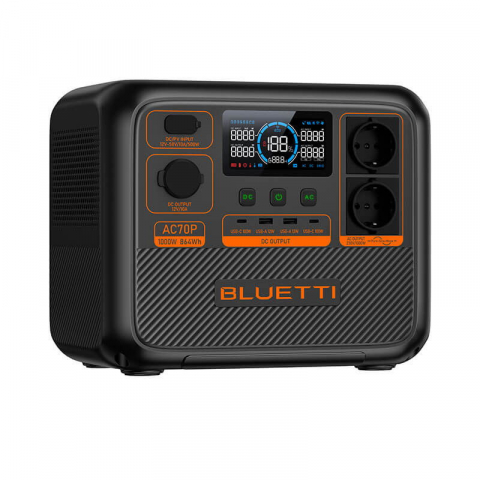 Kit Generator Solar Portabil Bluetti AC70P 1000W 864Wh LifePO4 + panou rigid 2 x 150W [4]