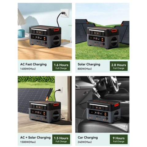 Kit generator solar portabil 2400W 13.9kWh Oscal PowerMax 2400Pro baterie auxiliara + panouri 4 x 200W [12]
