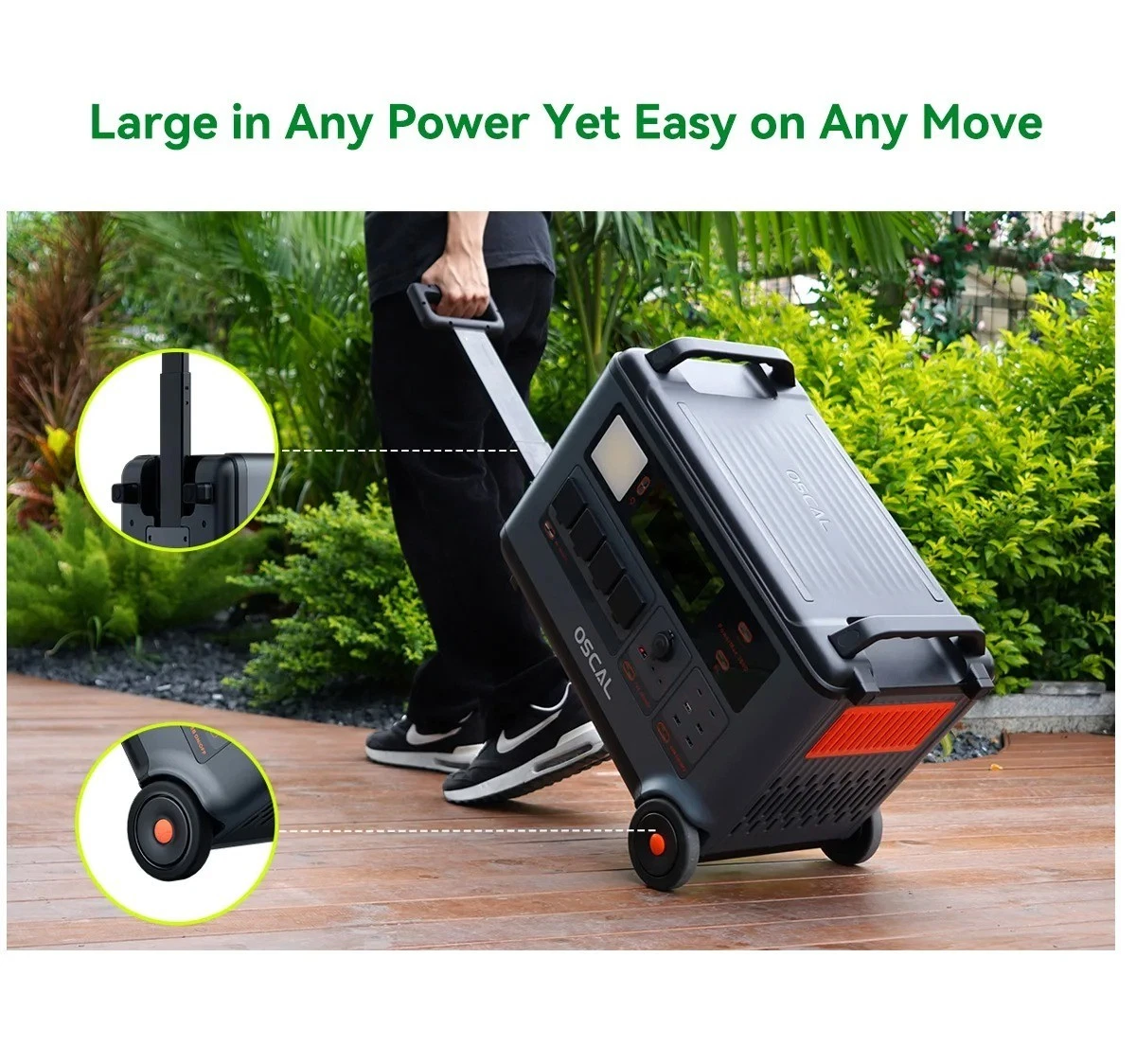 Kit generator solar portabil 3600W 3600Wh Oscal PowerMax 3600 + panou 400W [9]