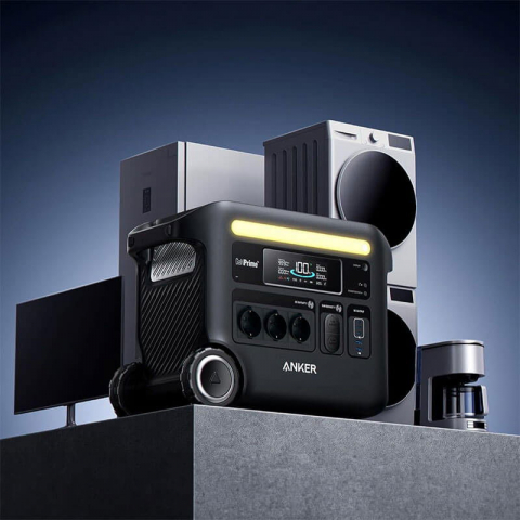Statie de incarcare portabila Anker Solix F2600, 2560Wh 2400W, LiFeP04, 10 porturi, lumina LED [9]