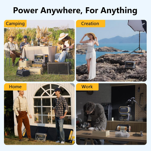 Kit generator solar portabil VTOMAN FlashSpeed2400, 2400W 1408Wh cu panou 200W [15]