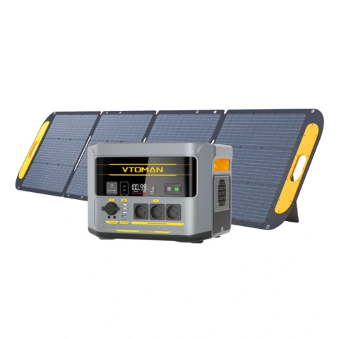 Generatoare solare VTOMAN - Kit generator solar portabil VTOMAN FlashSpeed2400, 2400W 1408Wh cu panou 200W