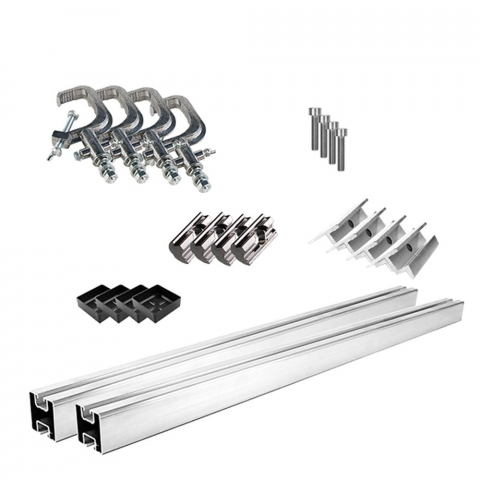 Accesorii sisteme fotovoltaice - Suport pentru module solare pentru balustrada de balcon, potrivit pentru module cu inaltimea cadrului de 30 mm