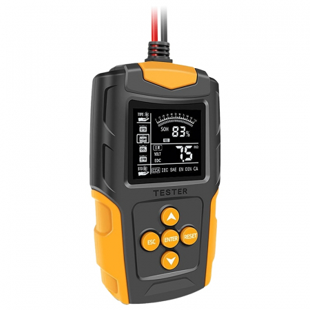 Tester Digital Baterie Auto Uni-T 12V 24V, SOC SOH CCA, Test Alternator, SAE DIN IEC EN JIS [3]