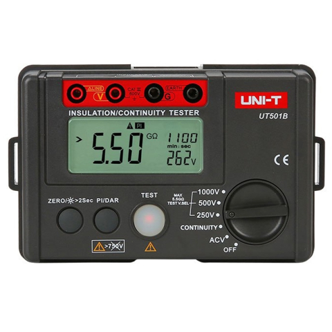 Tester Rezistenta Izolatie Uni-T UT501B, 250V-1000V Test, Izolatie 1000GOhm, Index Polarizare, Autoscalare, Iluminare [1]