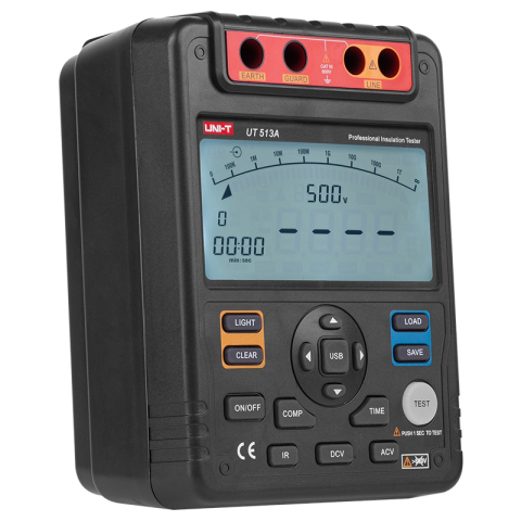 Tester Rezistenta Izolatie Uni-T UT513A, 500V-5000V Test, Izolatie 1000GOhm, USB, Memorie 18 Citiri, Index Polarizare [2]
