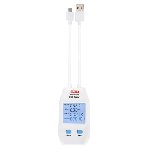Tester USB Dual Uni-T UT658DUAL, Tensiune 3-9V, Curent 3A, Capacitate, Doua Porturi USB [1]