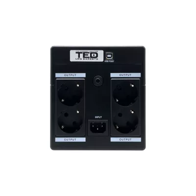 UPS 1600VA 900W cu Stabilizator si Management, 4x Schuko, Ecran LCD si 2x Acumulator 12V 9Ah, TED Electric [3]