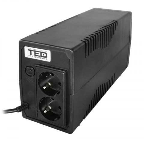 UPS 700VA 400W cu Stabilizator fara Management, 2x Schuko, Ecran LED si Acumulator 12V 7Ah, TED Electric TED003966 [1]