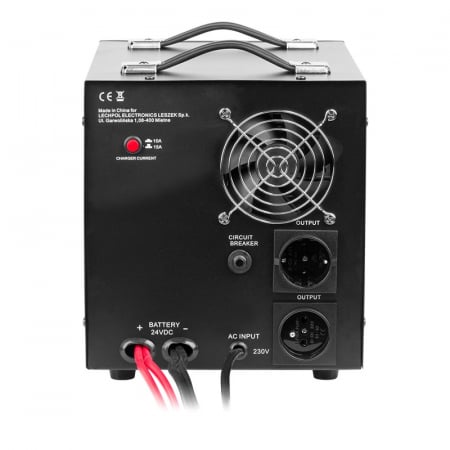 UPS pentru centrala termica cu unda sinusoidala pura, display LED 2600VA 1800W, incarcare 10A/15A, utilizeaza 1 acumulator 24V (neinclus), Kemot URZ3428B [2]