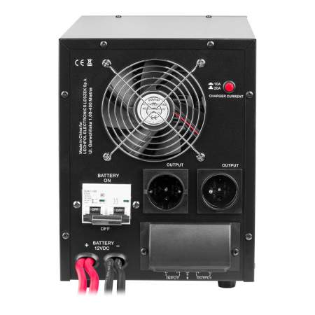 UPS pentru centrala termica cu unda sinusoidala pura, display LED 2200VA 1600W, utilizeaza 1 acumulator 12V (neinclus), Kemot URZ3431B [2]