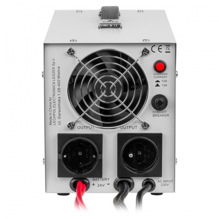 UPS pentru centrala termica cu unda sinusoidala pura, display LED 1500VA 1050W, utilizeaza 1 acumulator 24V (neinclus), Kemot URZ3427 Alb [2]