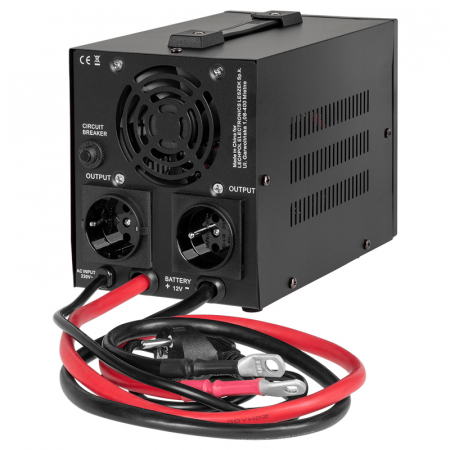 UPS pentru centrala termica cu unda sinusoidala pura, display LCD si 1 iesire Schuko 500VA 300W, utilizeaza 1 acumulator 12V (neinclus), Rebel [1]