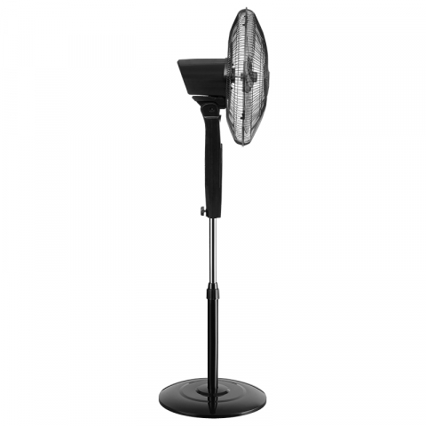Ventilator cu picior si telecomanda, 3 viteze, 137cm 50W, negru, cu displat, Teesa [3]