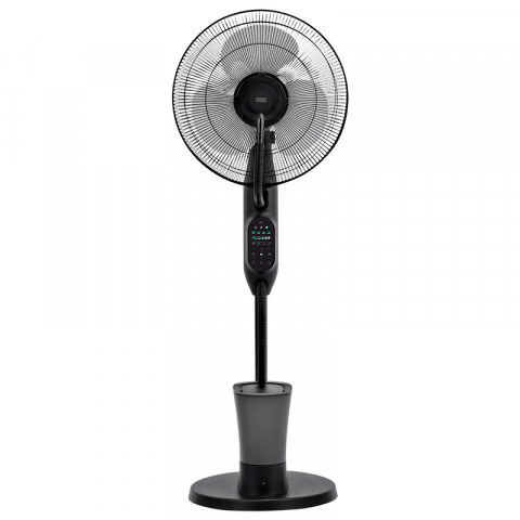 Ventilator cu picior si pulverizare apa, 3 viteze, ceata, 75W, negru, Teesa [2]