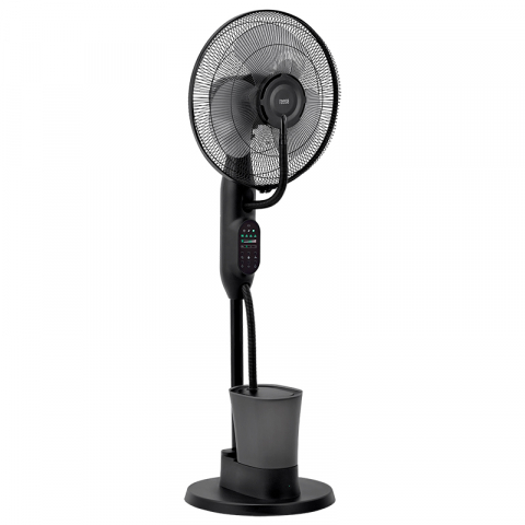 Ventilator cu picior si pulverizare apa, 3 viteze, ceata, 75W, negru, Teesa [1]