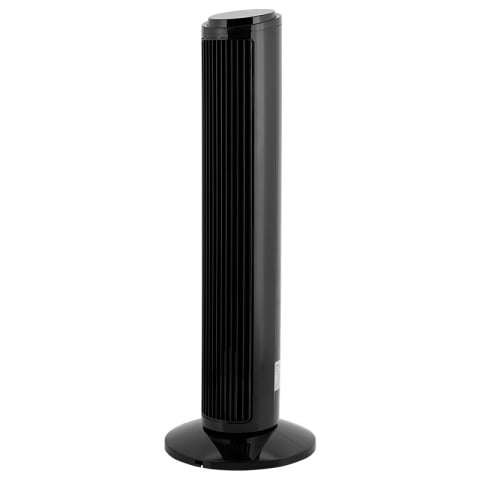 Climatizare - Ventilator turn, 74cm 50 W, Temporizator, Telecomanda, Oscilatie automata, Butoane tactile, Negru